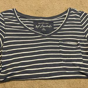 Like new condition Abercrombie blue and white tunic